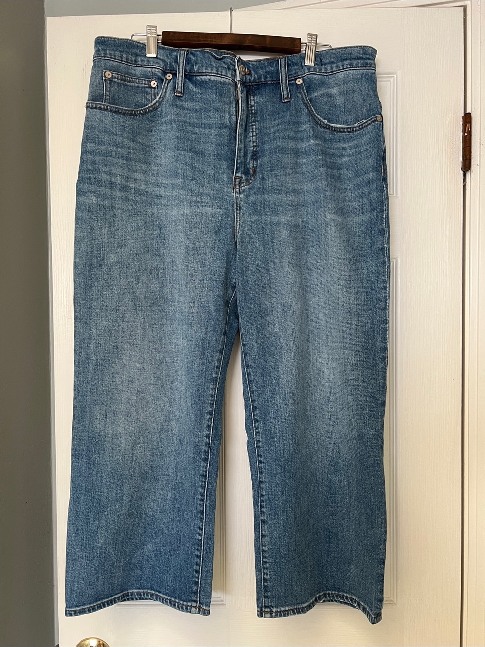 Madewell Slim Wide Leg Crop Jean 34